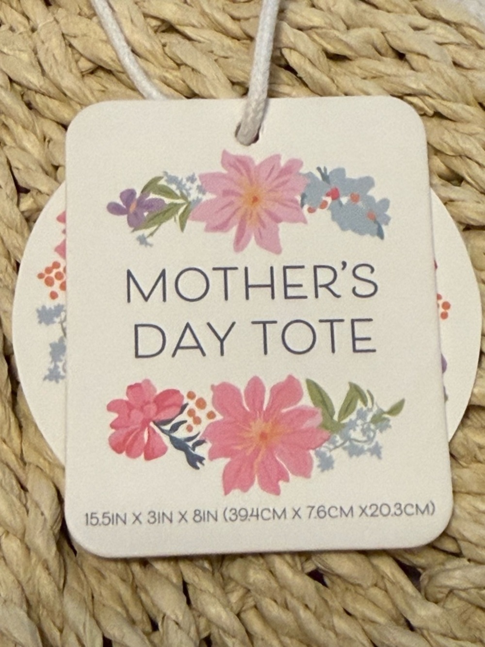 Tote - straw - scarf wrapped handles - small 15.5x3x8. Cute & perfect New NWT - Picture 7 of 12